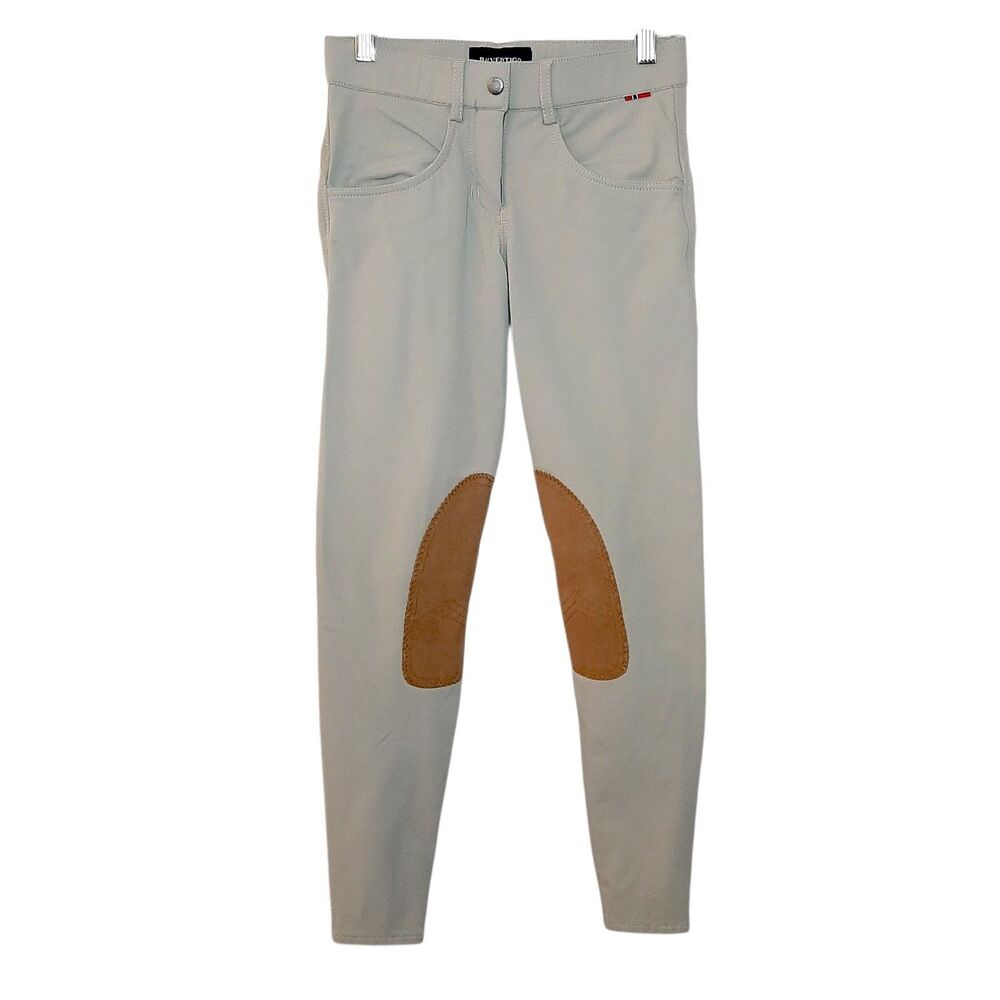 B Vertigo Pants Beige Women US Size 22 Melissa Knee Patch Breeches Equestrian